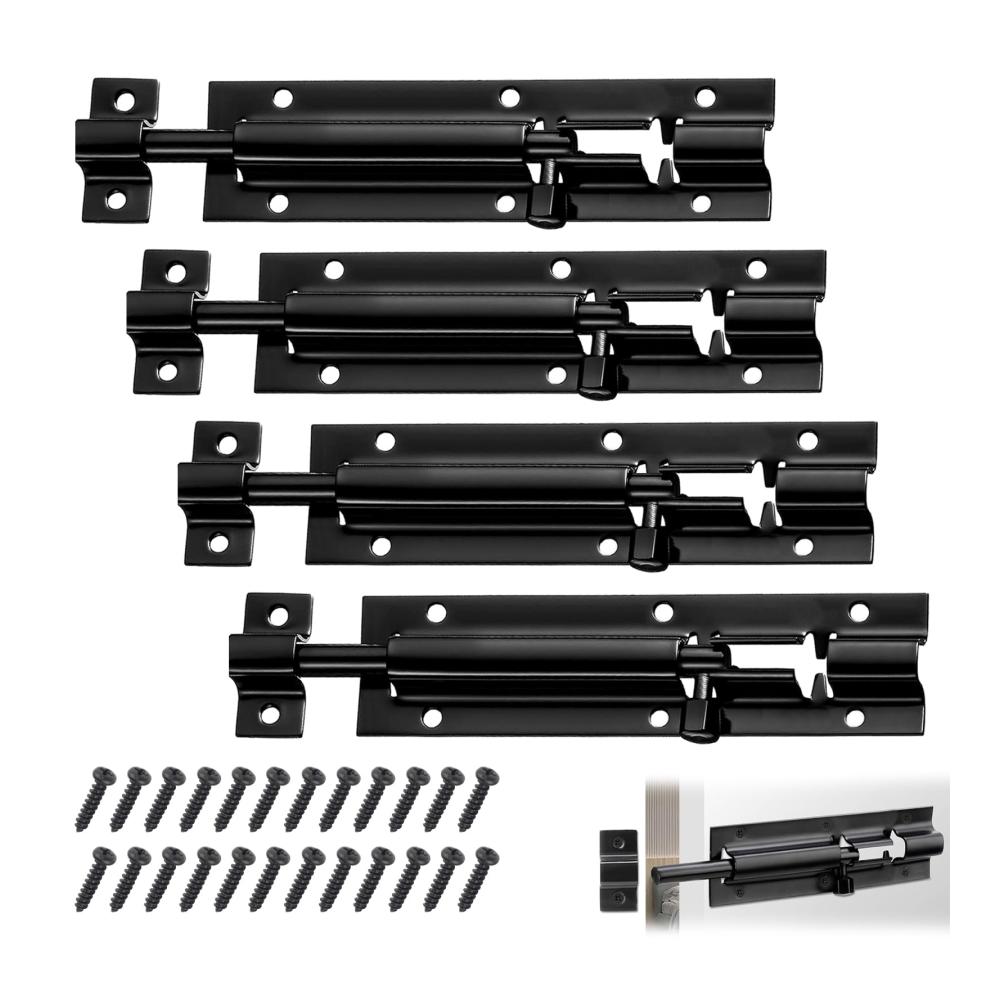 4er-pack, 15,2 Cm, Schwarz