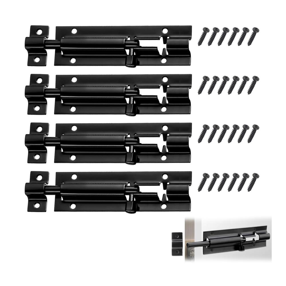 4er-pack, 10,2 Cm, Schwarz